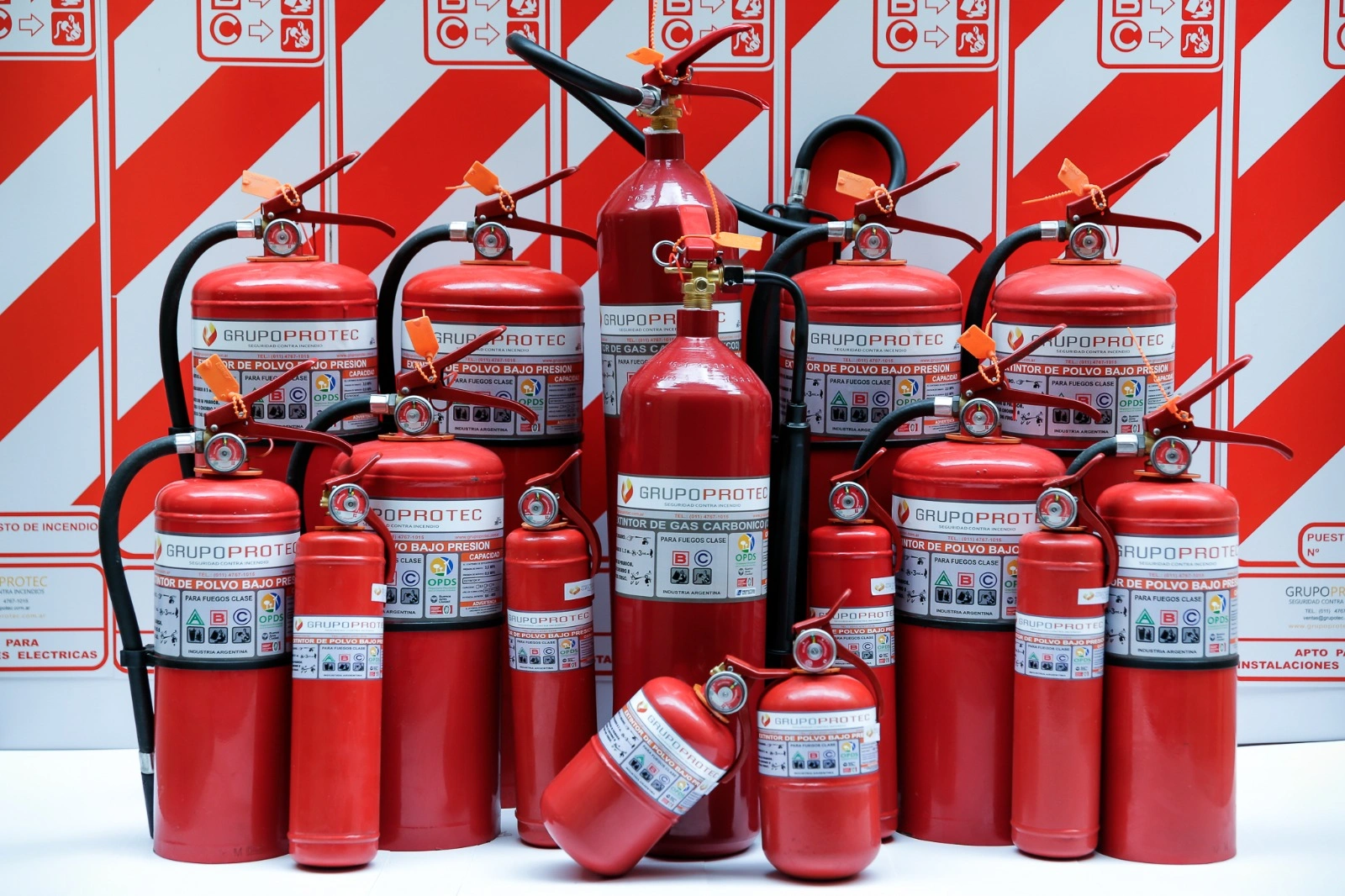 Primer plano de extintor